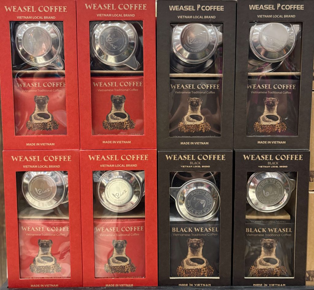 Vietnamese weasel coffee Souvenir with phin filter